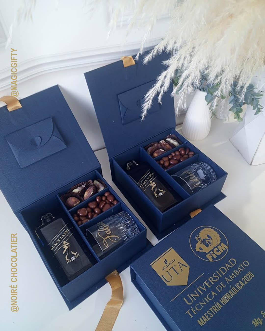 Luxury Box “Brindis de Logro” — Chocolates Finos & Whisky - Imagen 5