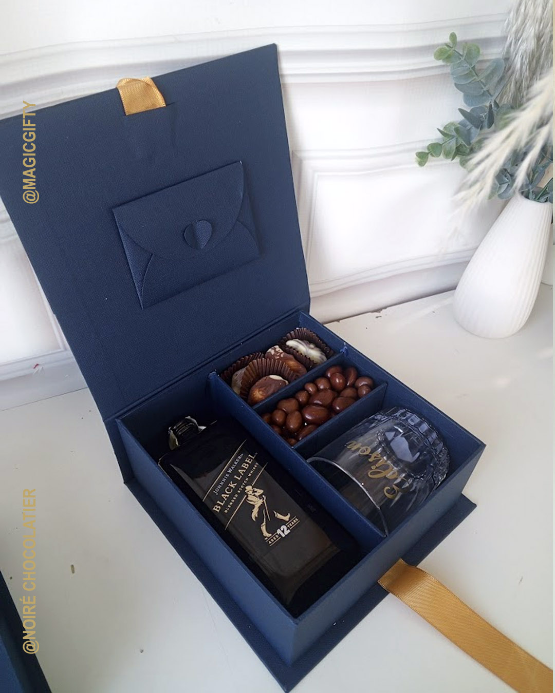 Luxury Box Brindis de Logro Chocolates Finos y Whisky