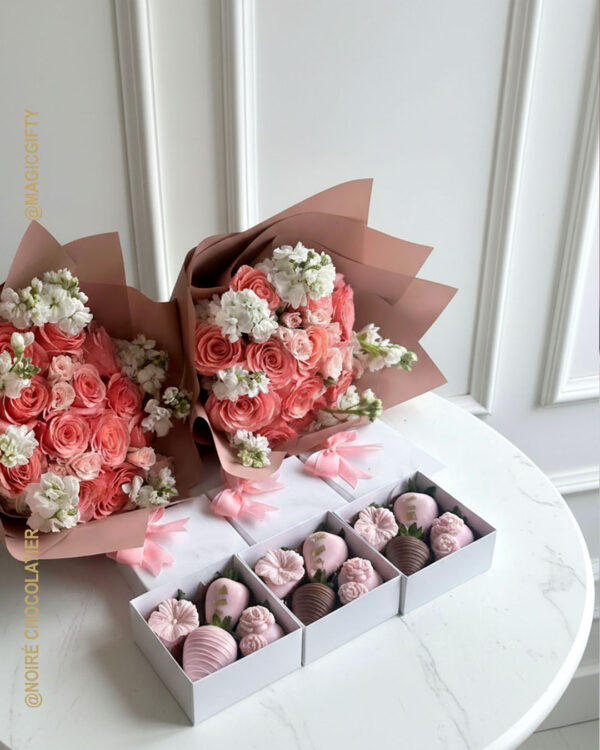 combo-petite-box-3-fresas-ramo-clasico