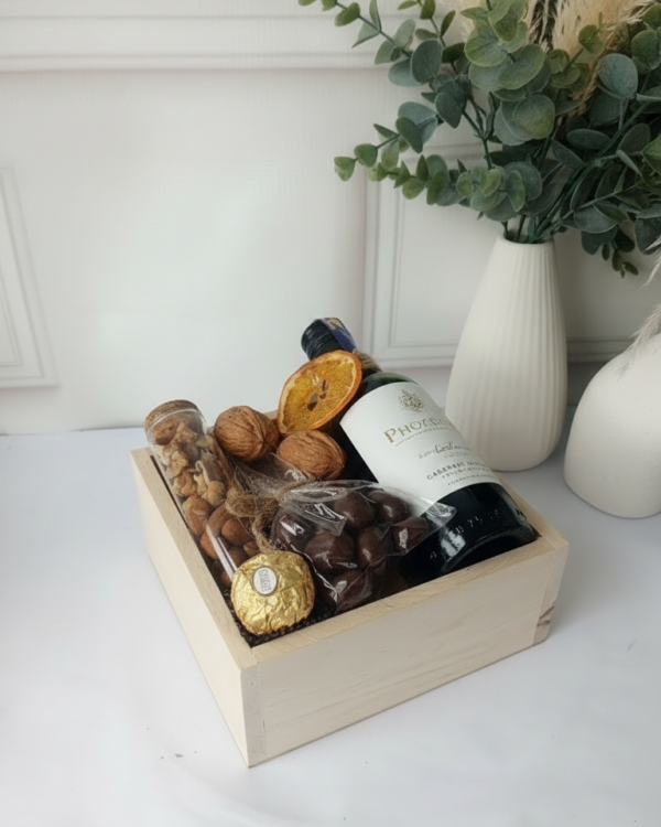 Mini wine box con vino