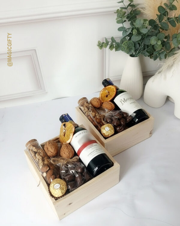 Mini wine box con vino